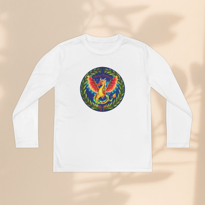 Youth Long Sleeve Competitor Tee - Christmas Dragon