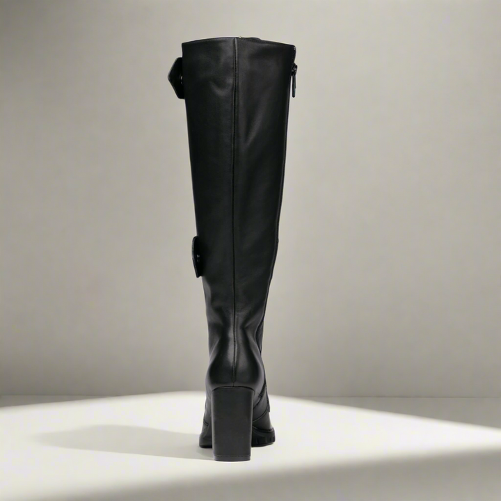 Michaela V Aspen Marta Black Italian Leather Boots