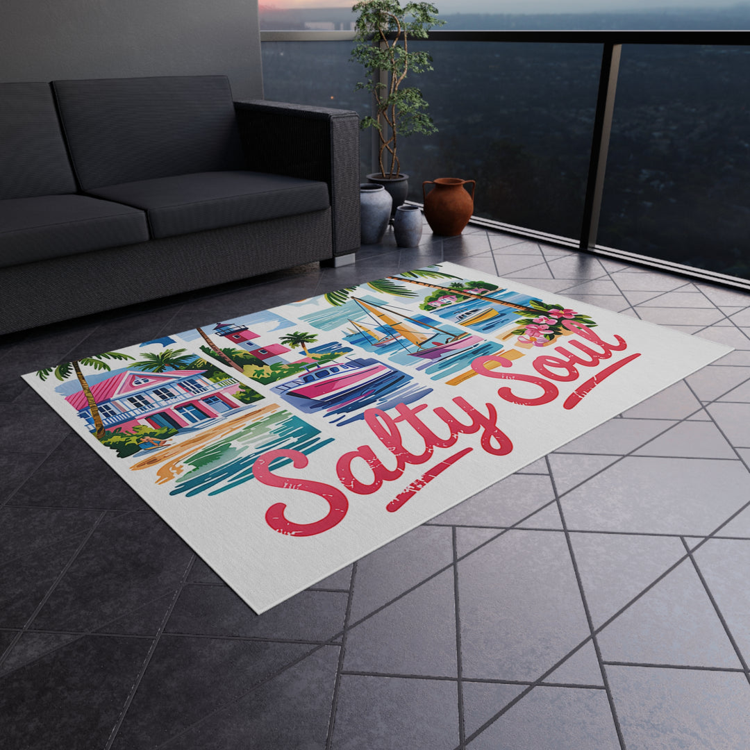 Pensacola Florida Outdoor Rug, Coastal Home Accessory