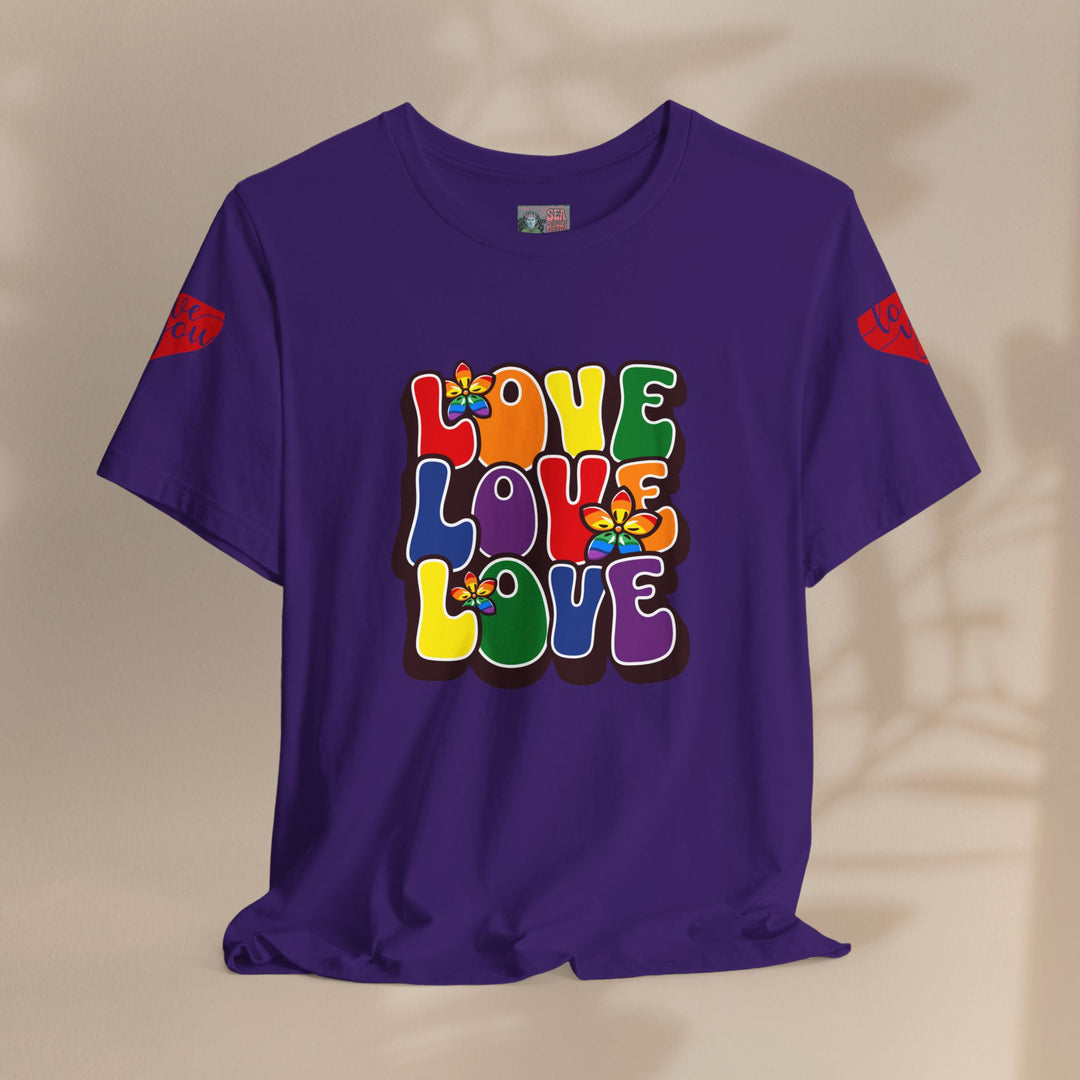 Unisex Jersey Short Sleeve Tee - Love, Love, Love