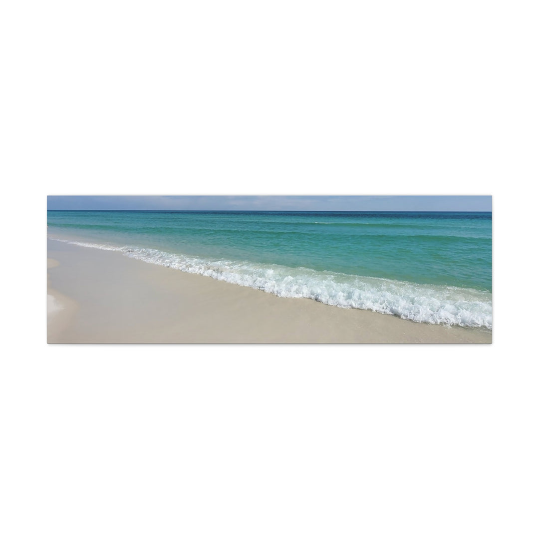 Beach Shoreline Matte Canvas Print – Tranquil Ocean Wall Art