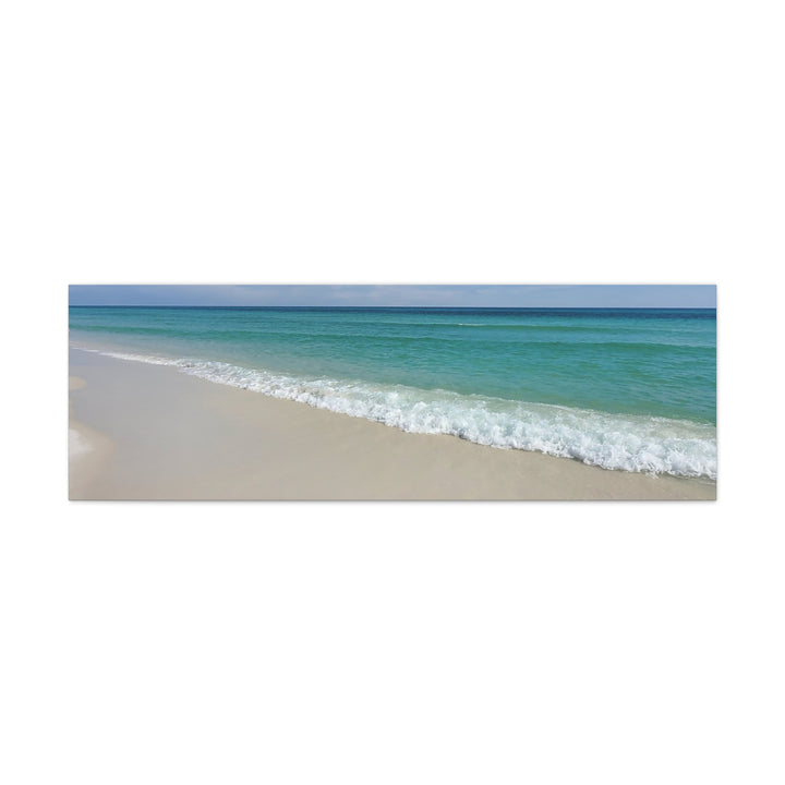 Beach Shoreline Matte Canvas Print – Tranquil Ocean Wall Art