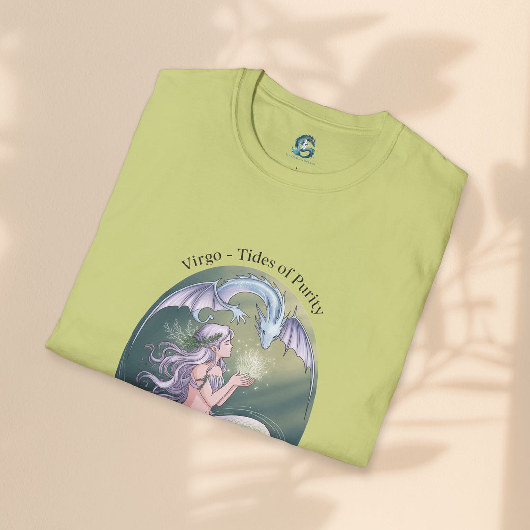 Mermaid Virgo T-Shirt, Ocean Art Tee, Summer Fashion, Gift for Beach Lovers, Sea Creature Apparel