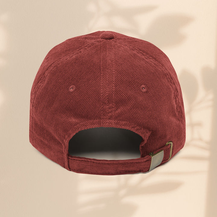 Vintage Corduroy Cap - Embroidered 'DAD' Baseball Hat for Father's Day