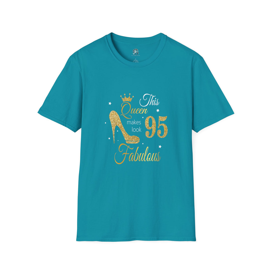 95 year old Fabulous Queen T-Shirt, Stylish Graphic Tee, Birthday Gift, Fashion Top, Statement Shirt