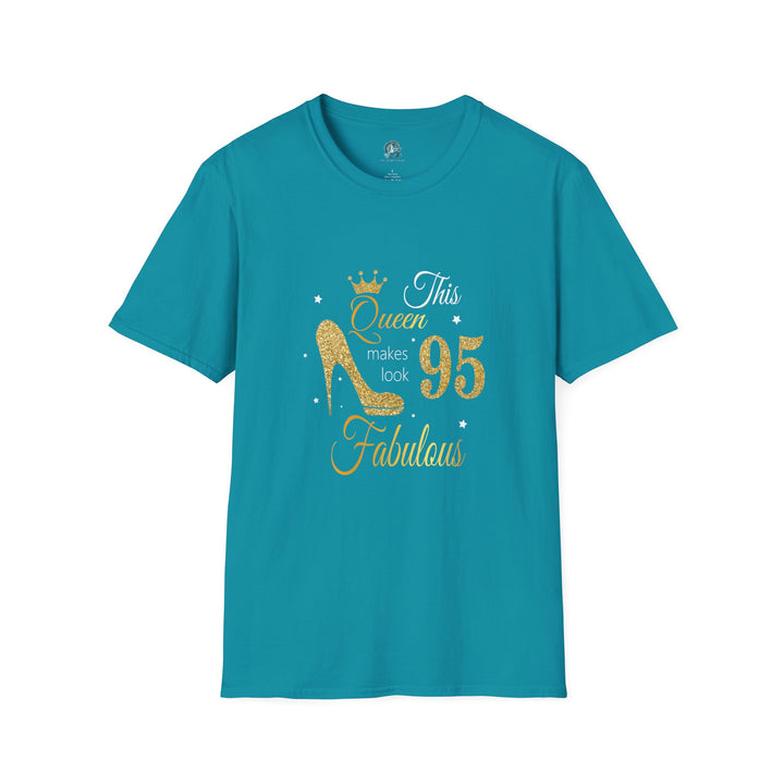 95 year old Fabulous Queen T-Shirt, Stylish Graphic Tee, Birthday Gift, Fashion Top, Statement Shirt