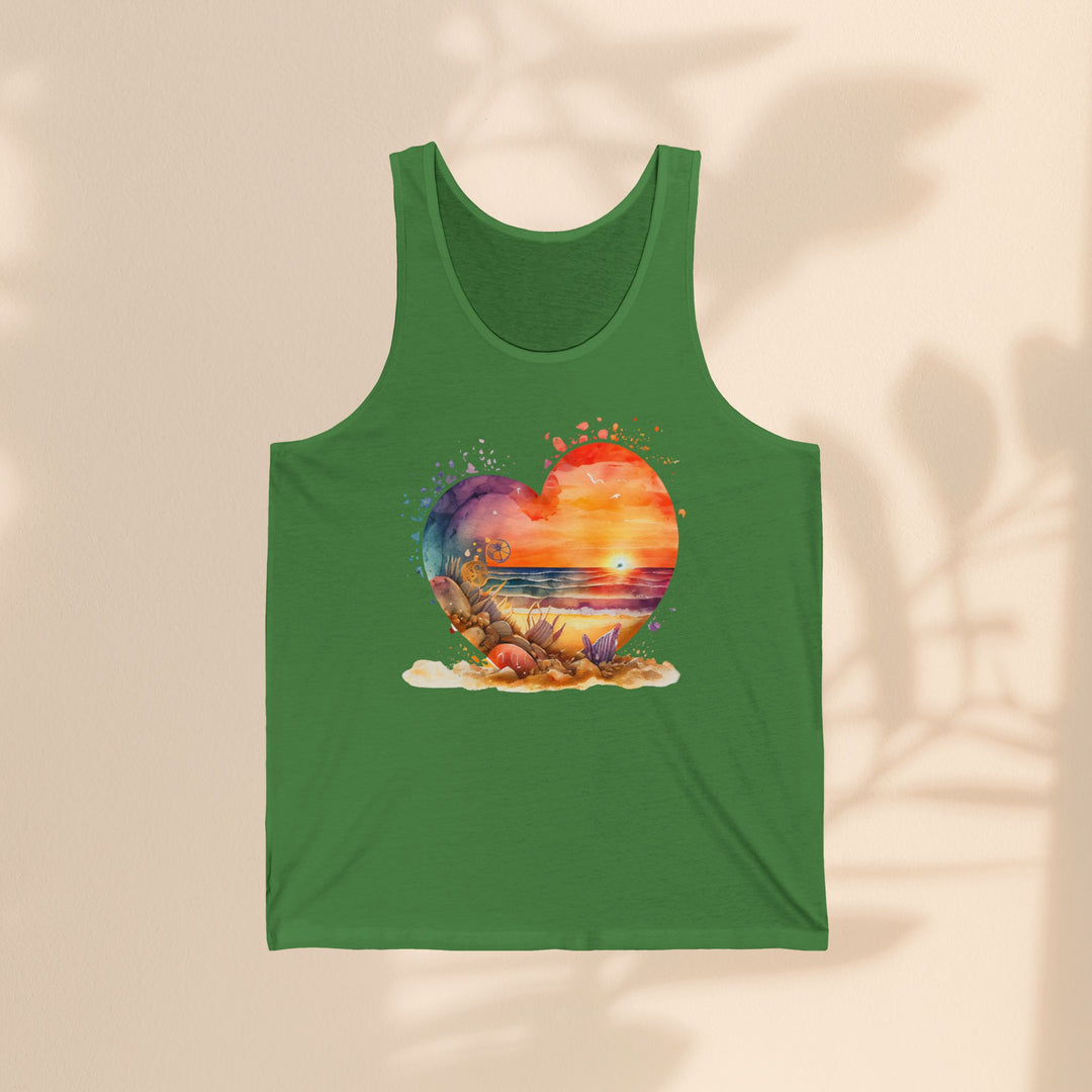 Unisex Jersey Tank - I Love The Beach