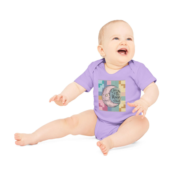 Baby Organic Short Sleeve Bodysuit - Love You To The Moon and Back