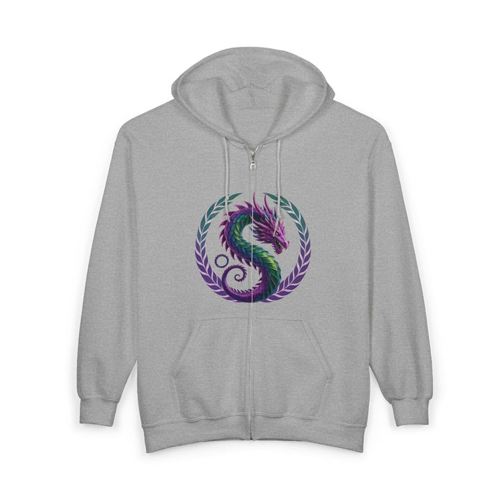Dragon's Heart - nisex Heavy Blend™ Full Zip Hooded Sweatshirt