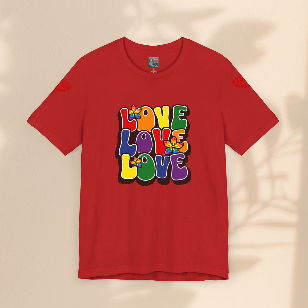 Unisex Jersey Short Sleeve Tee - Love, Love, Love