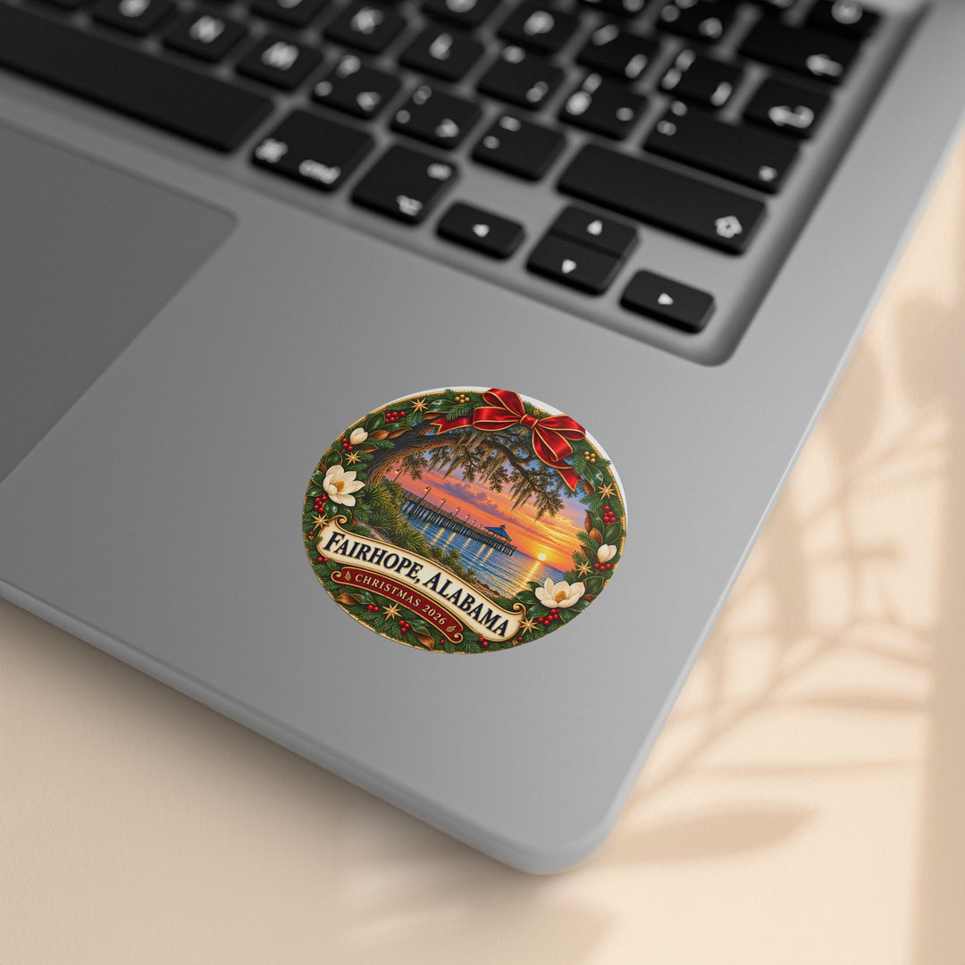 Fairhope Alabama Christmas Sticker Roll – Coastal Sunset Labels