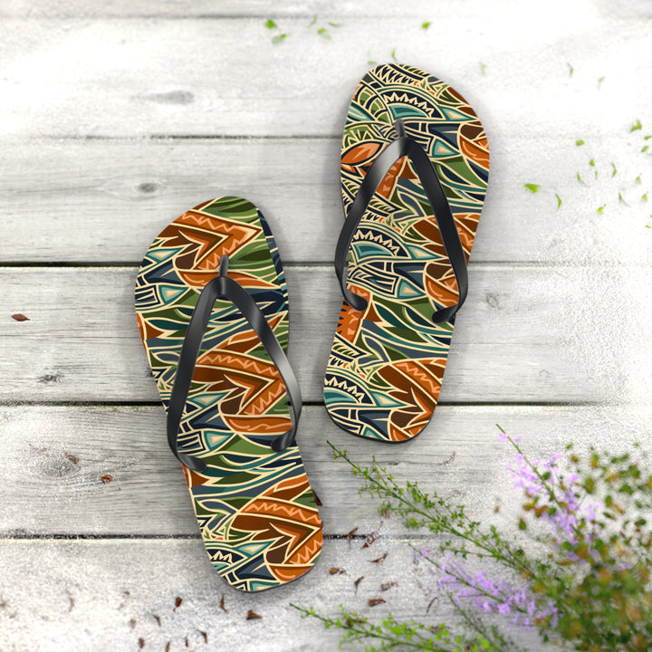 Flip Flops - Tribal Orange