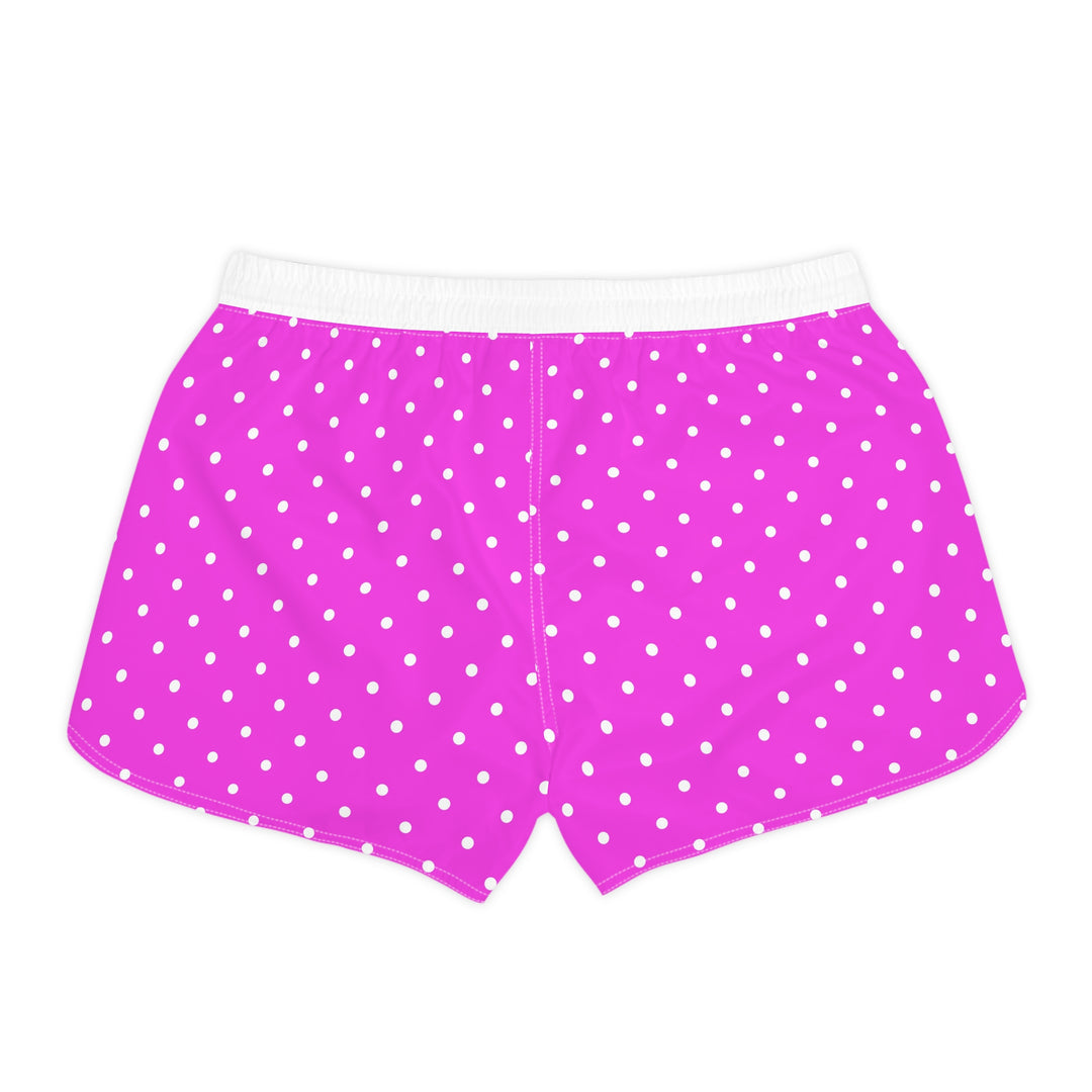 Pink Polka Dot Women's Casual Shorts — Cute Lounge & Summer Beachwear