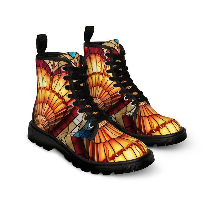 Women's Canvas Boots - Heart Shells