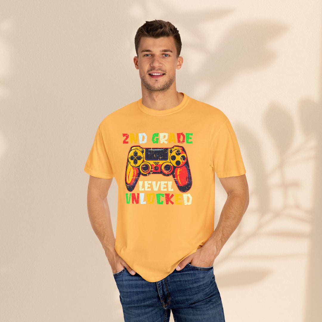 Fun Gamer T-Shirt, 2nd Grade Level Unlocked Shirt, Kids Gaming Apparel, Back to School Gift, Video Game Fan Tee