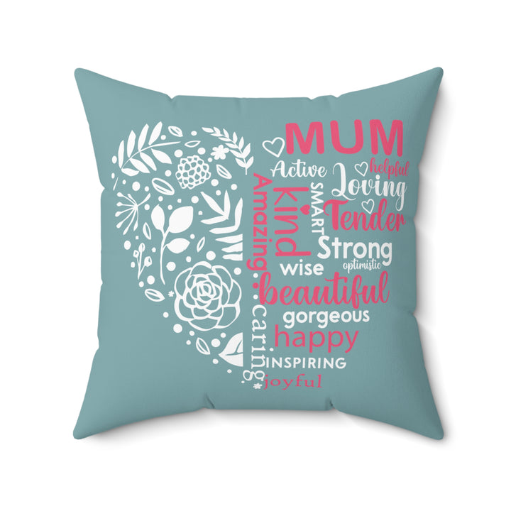 Inspirational Love Mum Pillow | Heart-Shaped Décor for Mother's Day