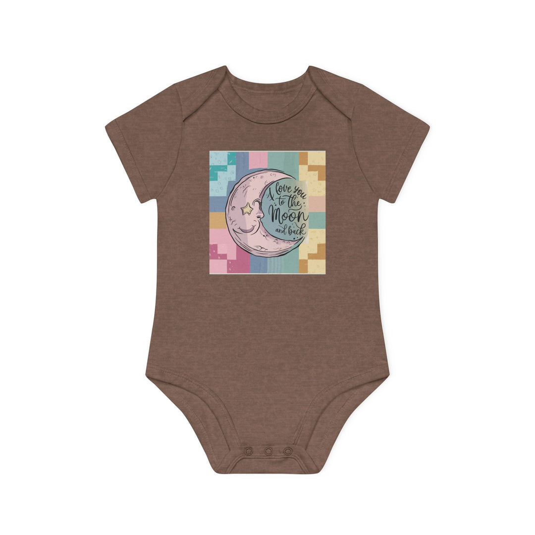 Baby Organic Short Sleeve Bodysuit - Love You To The Moon and Back