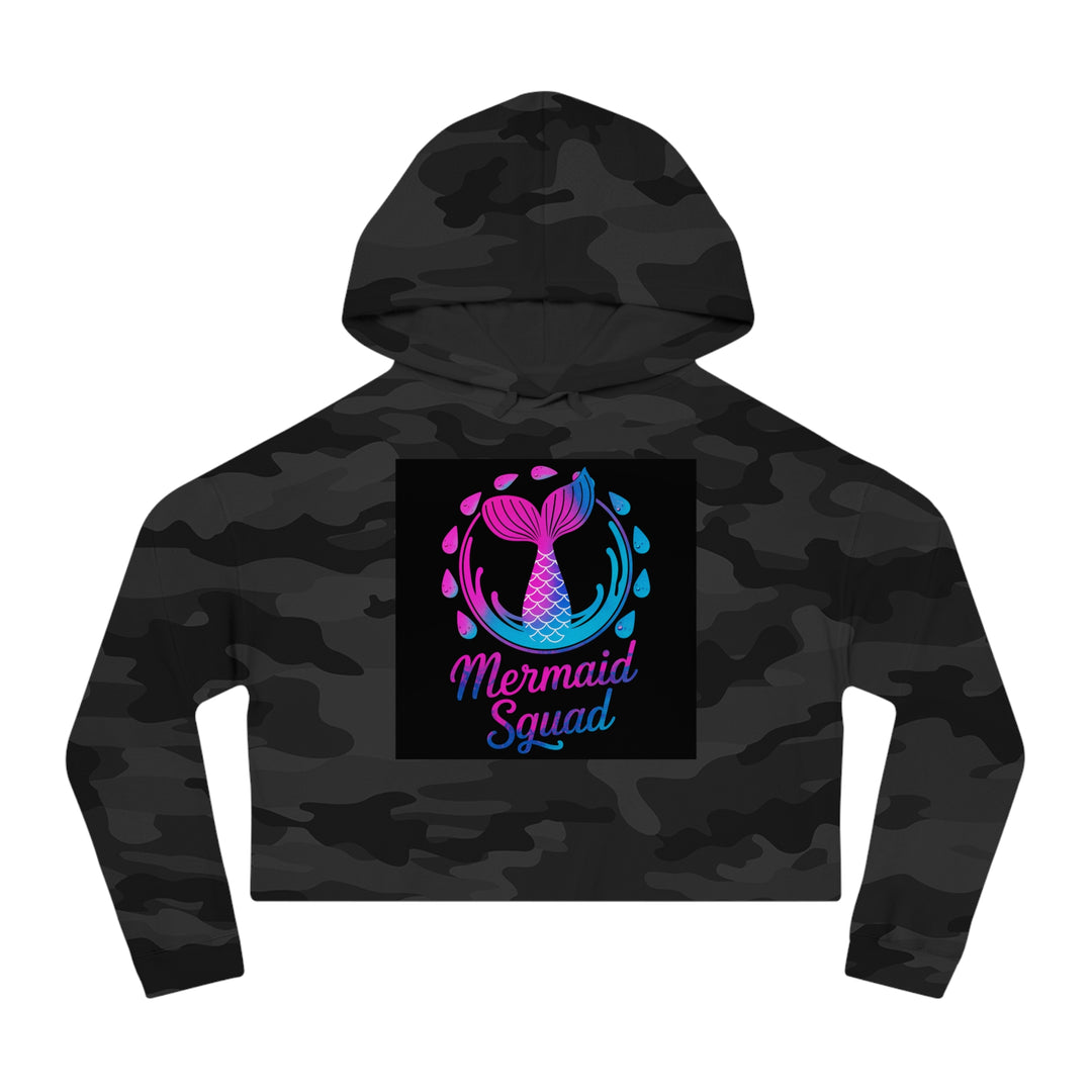 Women’s Cropped Hooded Sweatshirt - Mermaid Squad