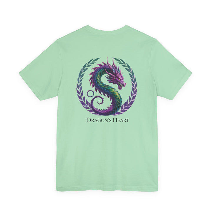 Mythical Dragon's Heart Unisex Tee, Fantasy Shirt, Gift for Gamers, Unique Dragon Design, Casual Wear, Dragon Lover's Apparel