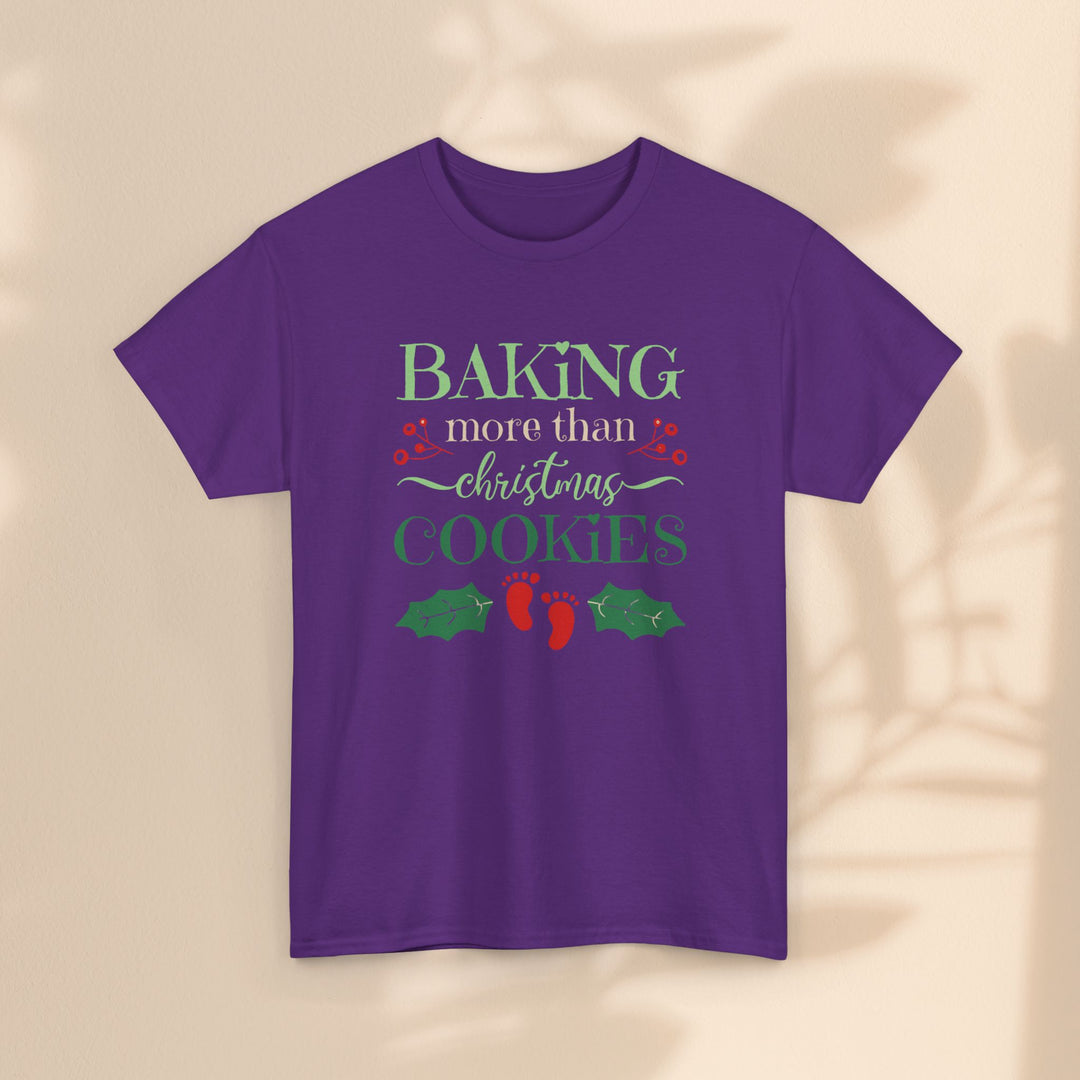 Baking More Than Christmas Cookies – Unisex Heavy Cotton Holiday Tee