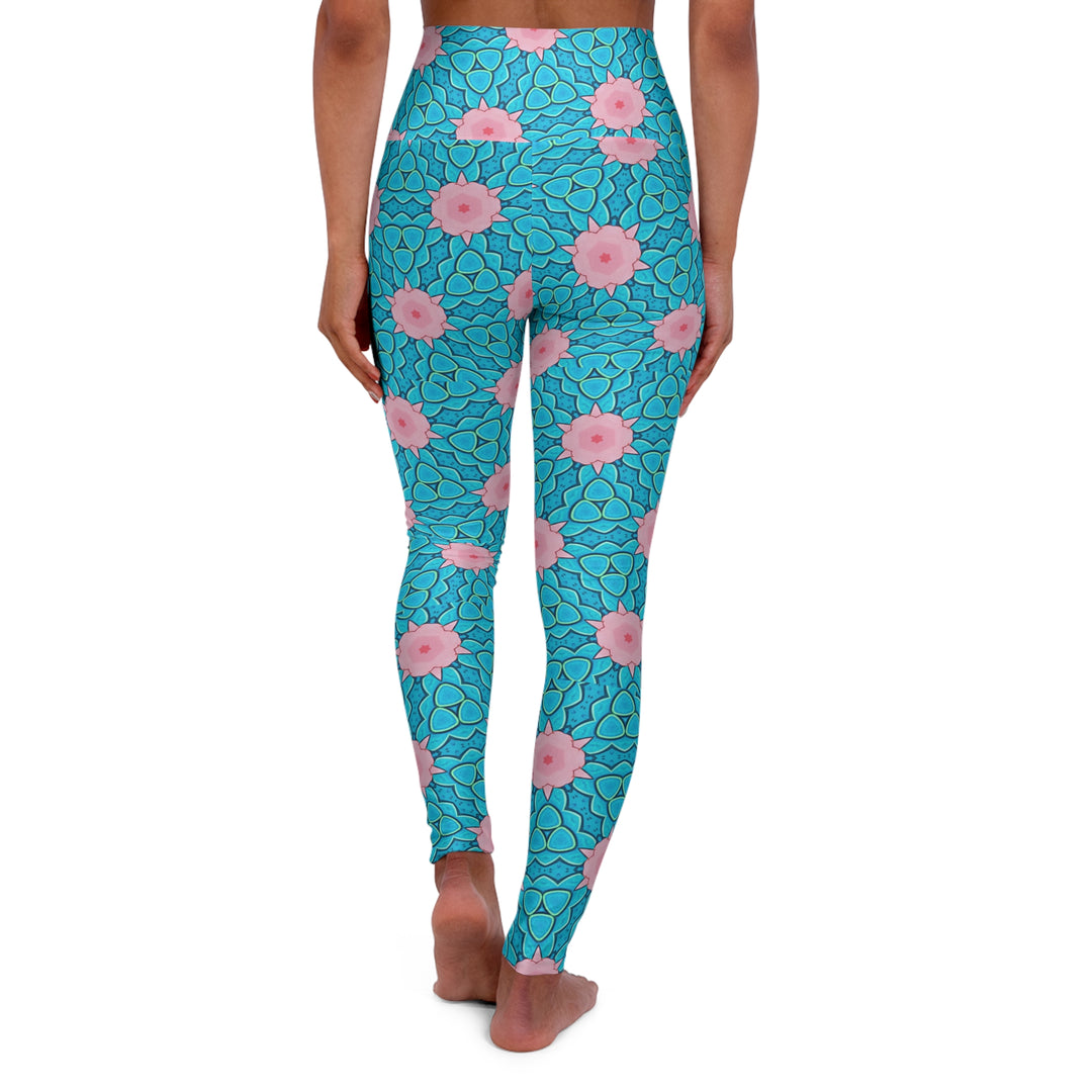 High Waisted Yoga Leggings - Blossom Breeze