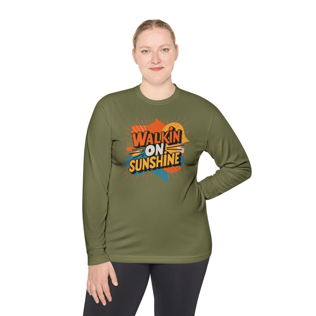 Unisex Lightweight Long Sleeve Tee - Walking On Sunshine