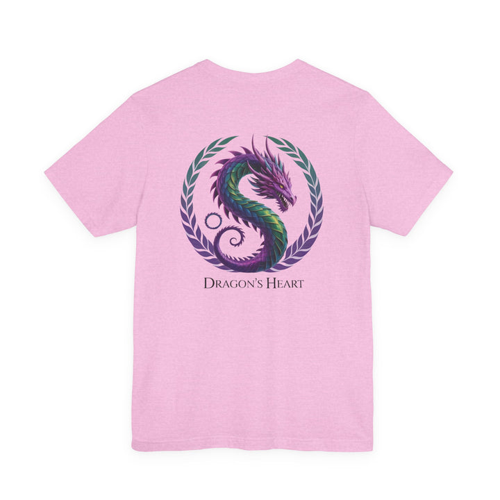 Mythical Dragon's Heart Unisex Tee, Fantasy Shirt, Gift for Gamers, Unique Dragon Design, Casual Wear, Dragon Lover's Apparel