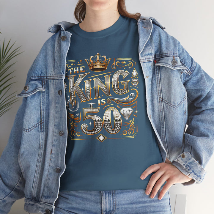 Royal 50th Birthday Tee, Vintage King Shirt, Men’s Birthday Gift, Celebrate 50 Years, Custom Graphic T-Shirt, Fun Party Top