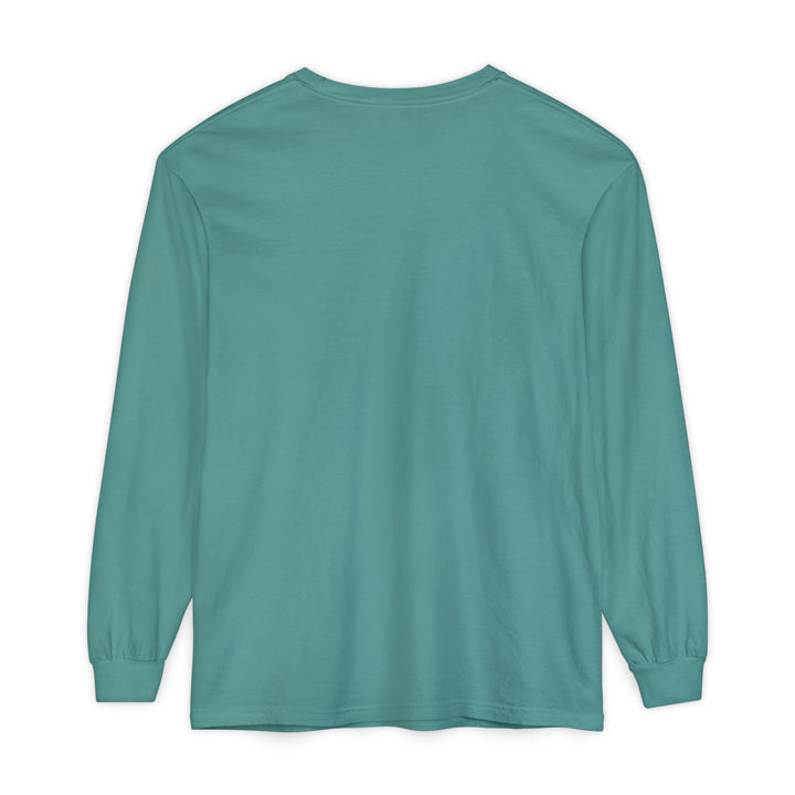Unisex Garment-dyed Long Sleeve T-Shirt - Eating Christmas Cookies For Two