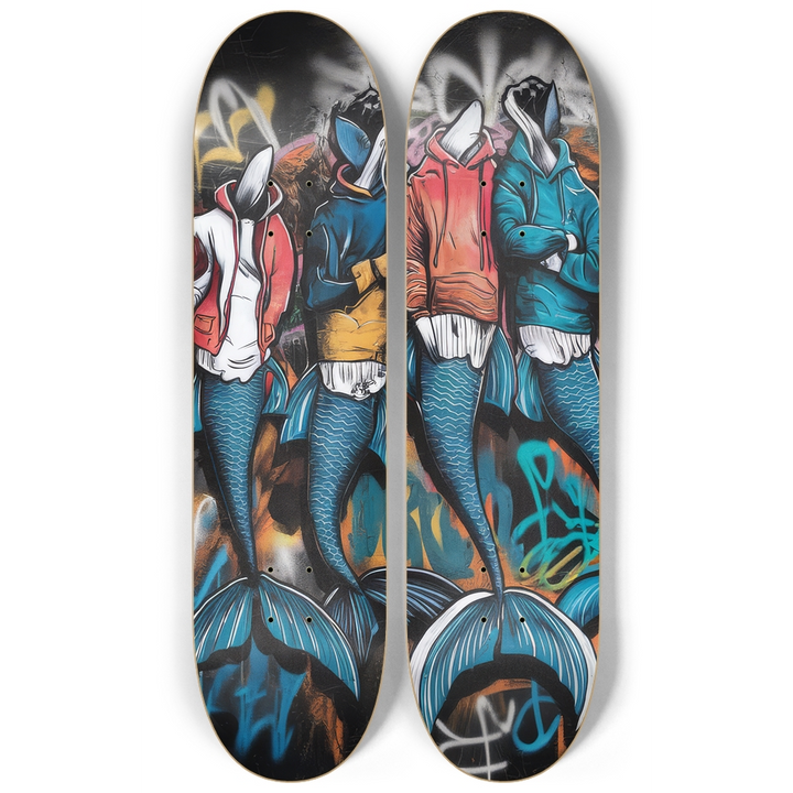 2 Series Art - Crazy Mer Skateboard