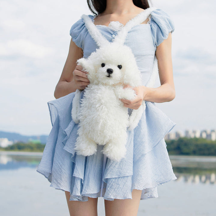 Poodle Dog Backpack – Handmade Plush Puppy Mini Backpack