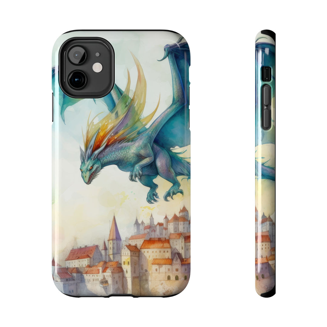 Tough Phone Cases - Dragon Over City