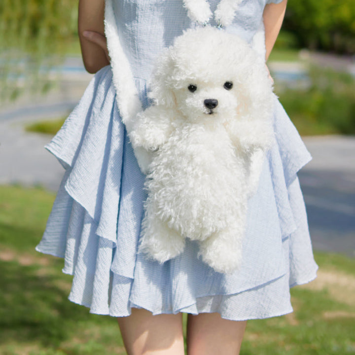 Poodle Dog Backpack – Handmade Plush Puppy Mini Backpack