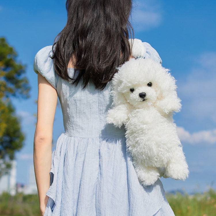 Poodle Dog Backpack – Handmade Plush Puppy Mini Backpack