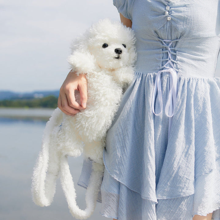 Poodle Dog Backpack – Handmade Plush Puppy Mini Backpack