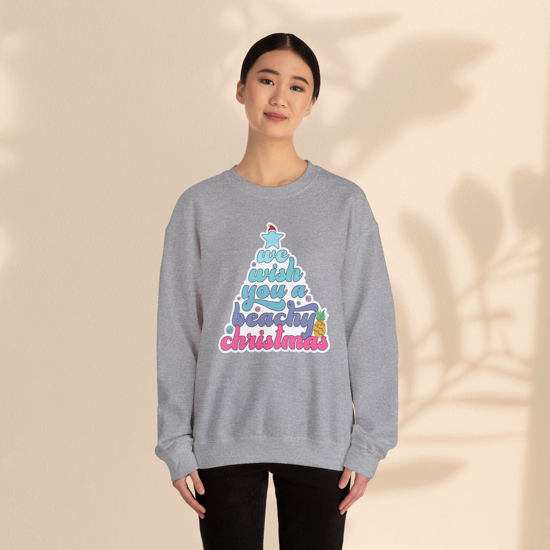 Unisex Heavy Blend™ Crewneck Sweatshirt - Beachy Christmas