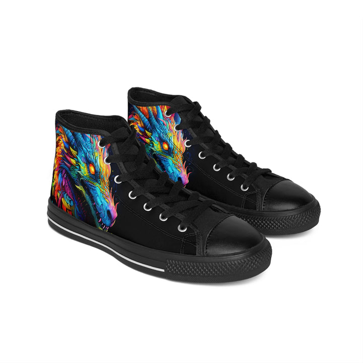 Men's Classic Sneakers - Neon Dragon