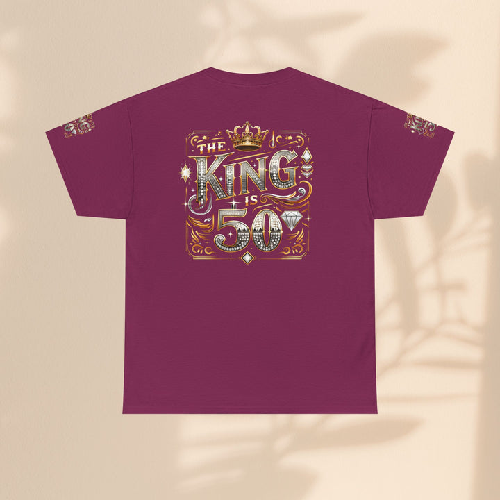Royal 50th Birthday Tee, Vintage King Shirt, Men’s Birthday Gift, Celebrate 50 Years, Custom Graphic T-Shirt, Fun Party Top