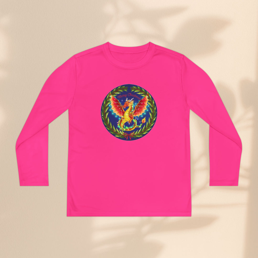 Youth Long Sleeve Competitor Tee - Christmas Dragon