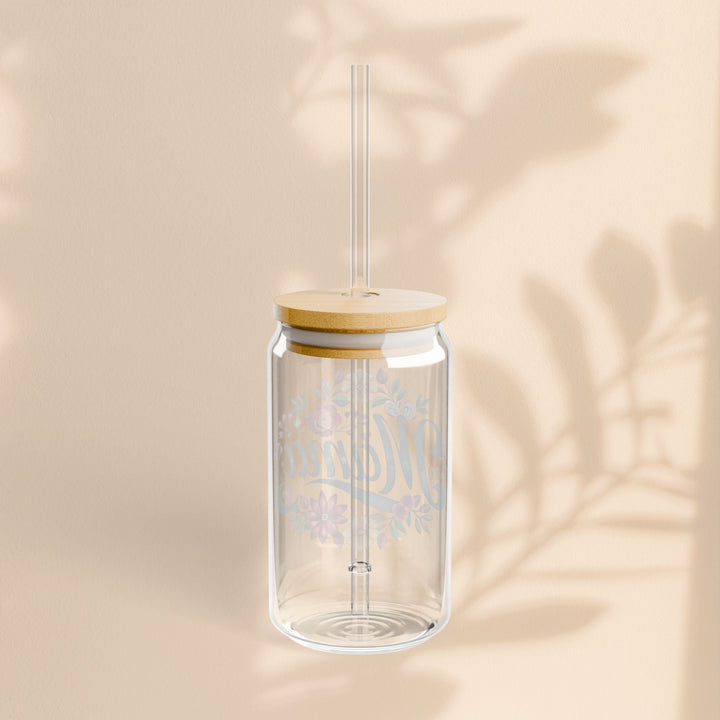 Floral Mama Sipper Glass - 16oz Eco-Friendly Drinkware