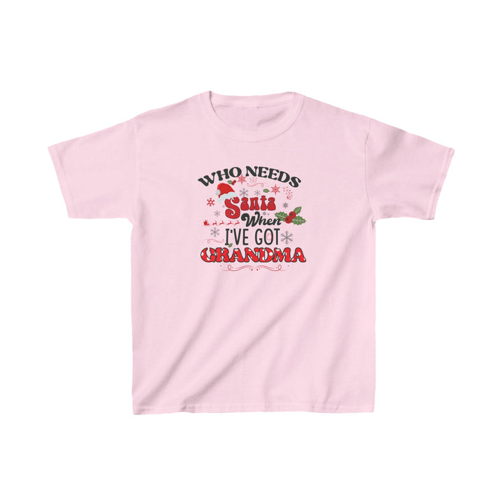 Kids Heavy Cotton™ Tee - Who Needs Santa When I Have Grandma