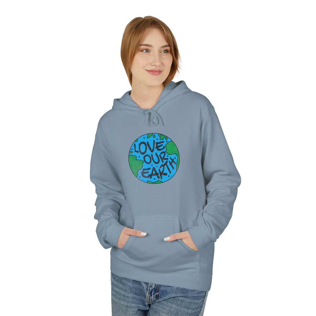 Unisex Midweight Softstyle Fleece Hoodie - Love Our Earth