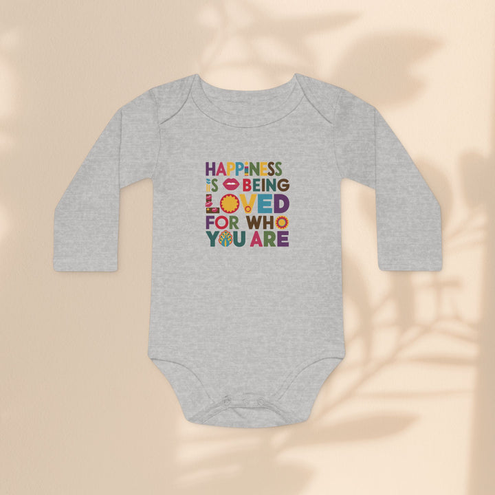 Baby Long-Sleeve Organic Bodysuit - Loved For Who You Are