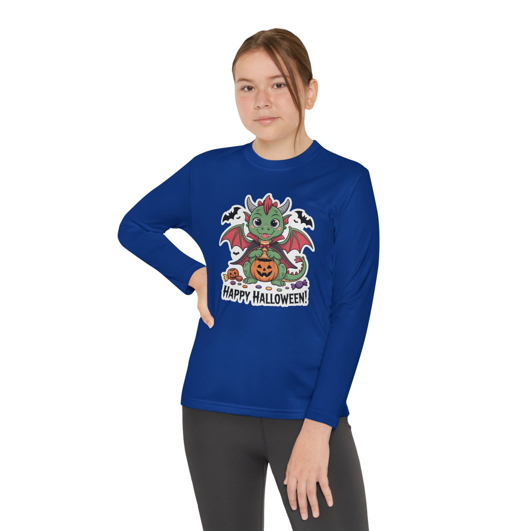 Halloween Youth Long Sleeve Tee, Cozy Tee for Kids, Spooky Costume Alternative, Perfect for Halloween Parties, Trick-Or-Treating