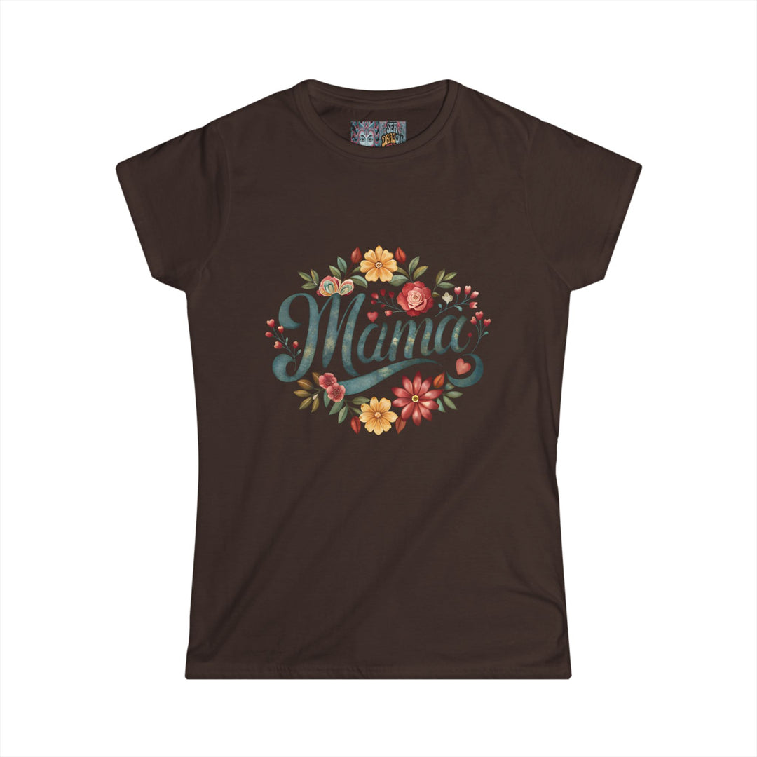 Mama Floral Women's Softstyle Tee - Perfect Gift for Moms