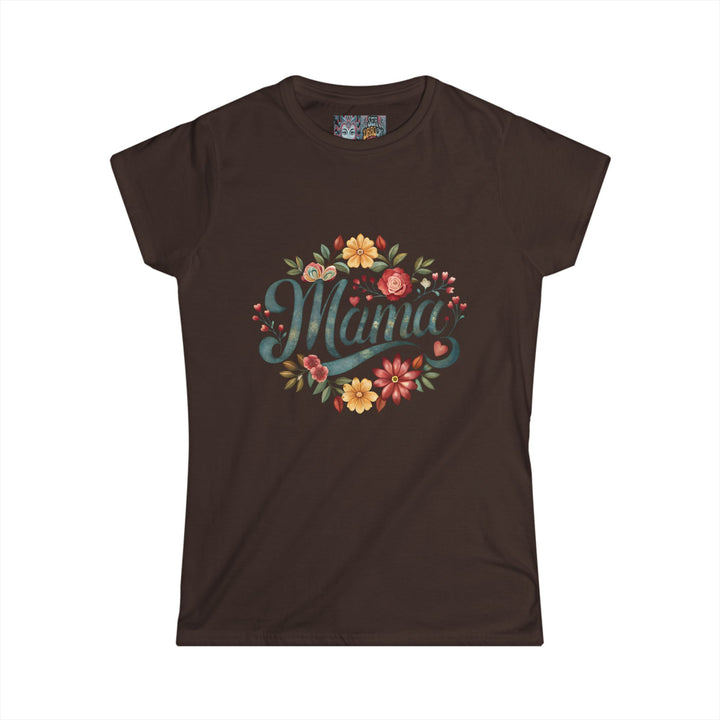 Mama Floral Women's Softstyle Tee - Perfect Gift for Moms