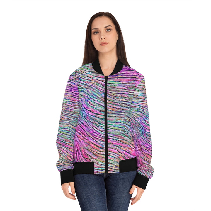 Women's Bomber Jacket - Make Mermaid Waves