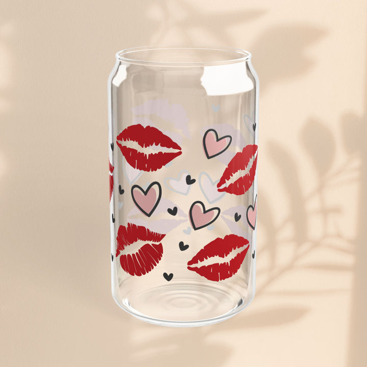 Sipper Glass, 16oz - Hot Lips