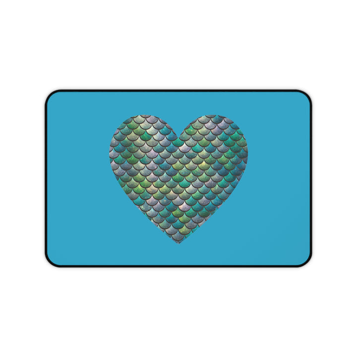 Desk Mat - Mermaid Scale Heart