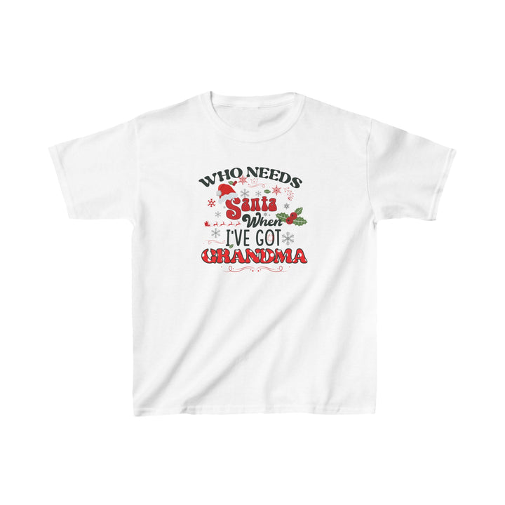 Kids Heavy Cotton™ Tee - Who Needs Santa When I Have Grandma